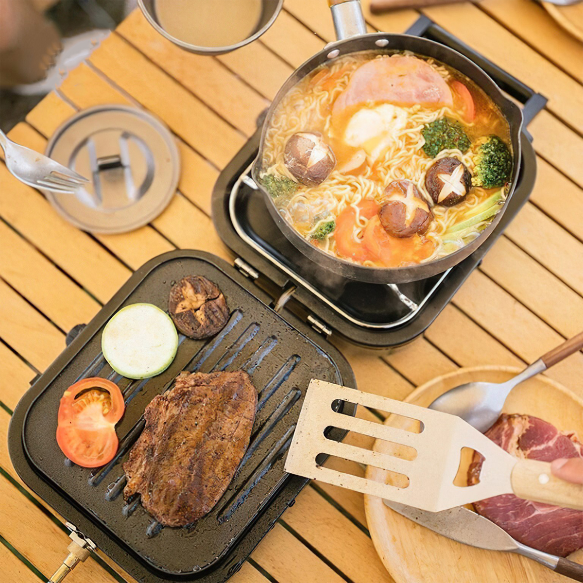 Naturehike Bếp Ga Đôi Gấp Gọn Glamping NH22RJ003