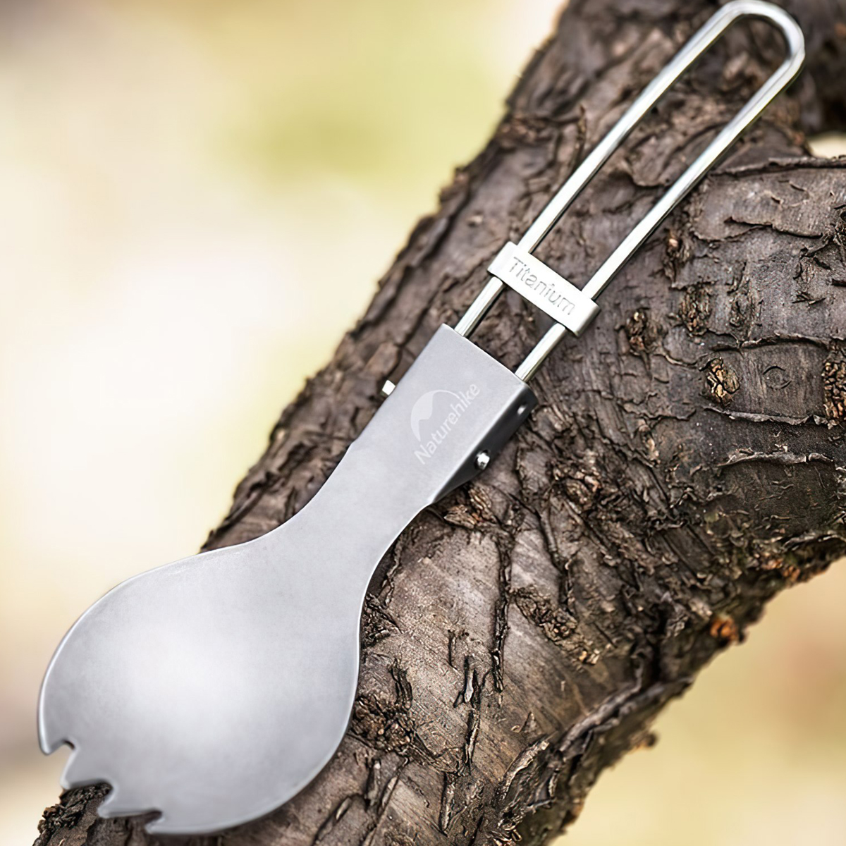 Naturehike Thìa Dĩa Gấp Gọn Titanium Cắm Trại NH18C001-J