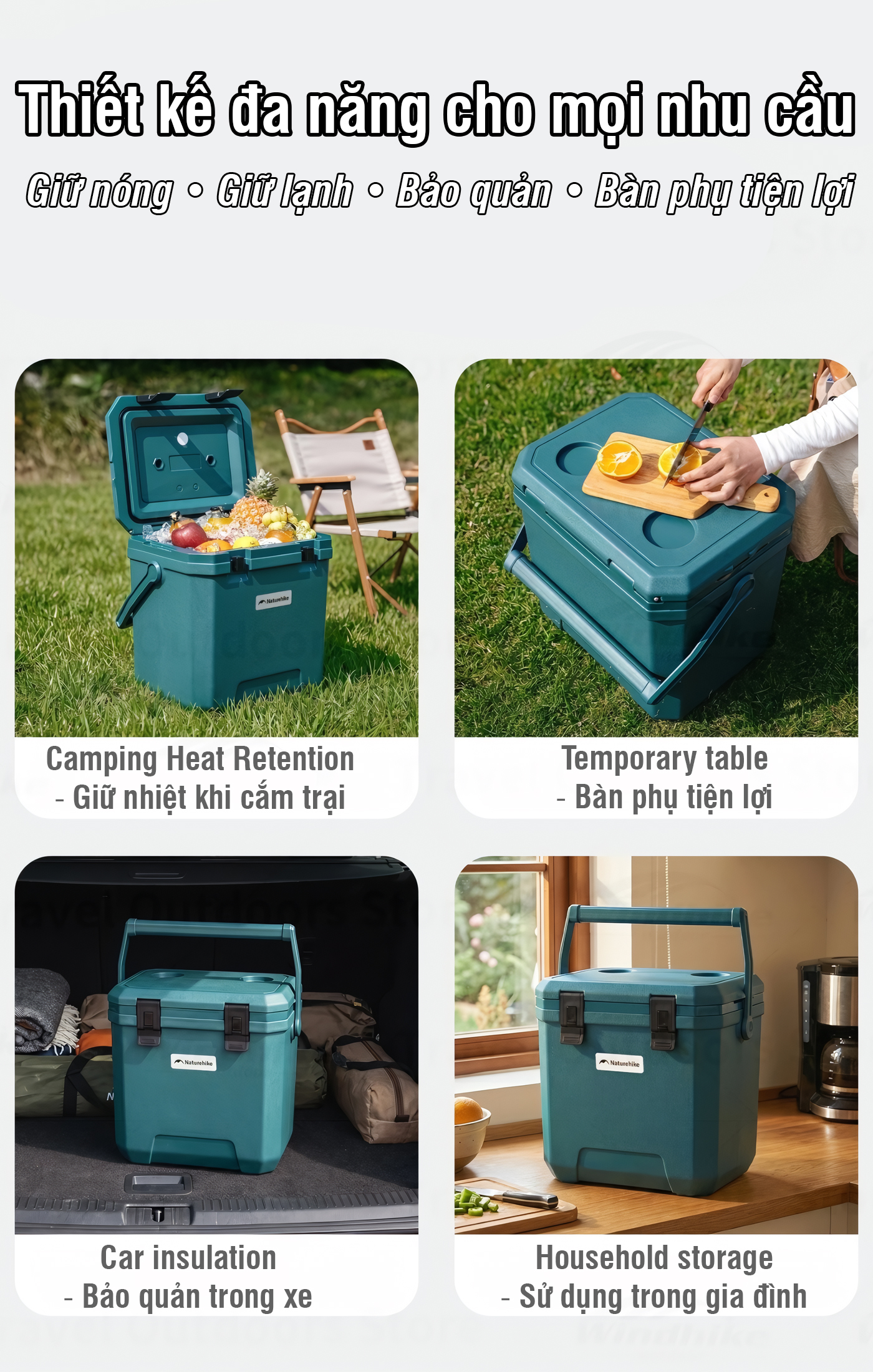 Naturehike Thùng Đá Giữ Lạnh Cắm Trại Whales-Pro CNK2650CF012