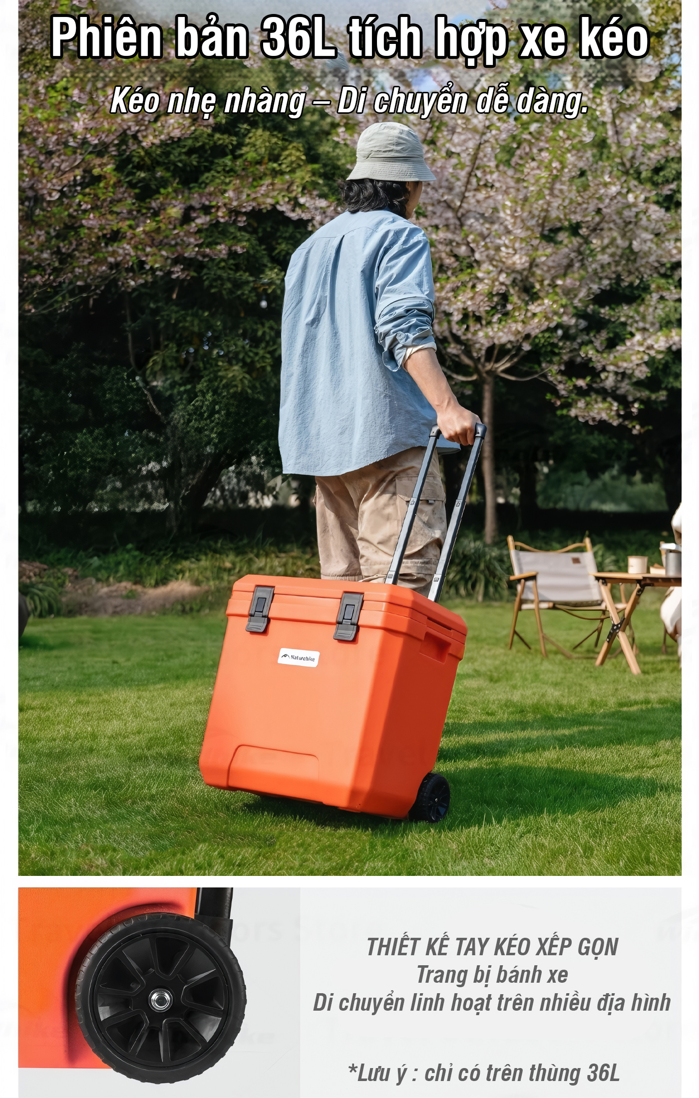 Naturehike Thùng Đá Giữ Lạnh Cắm Trại Whales-Pro CNK2650CF012