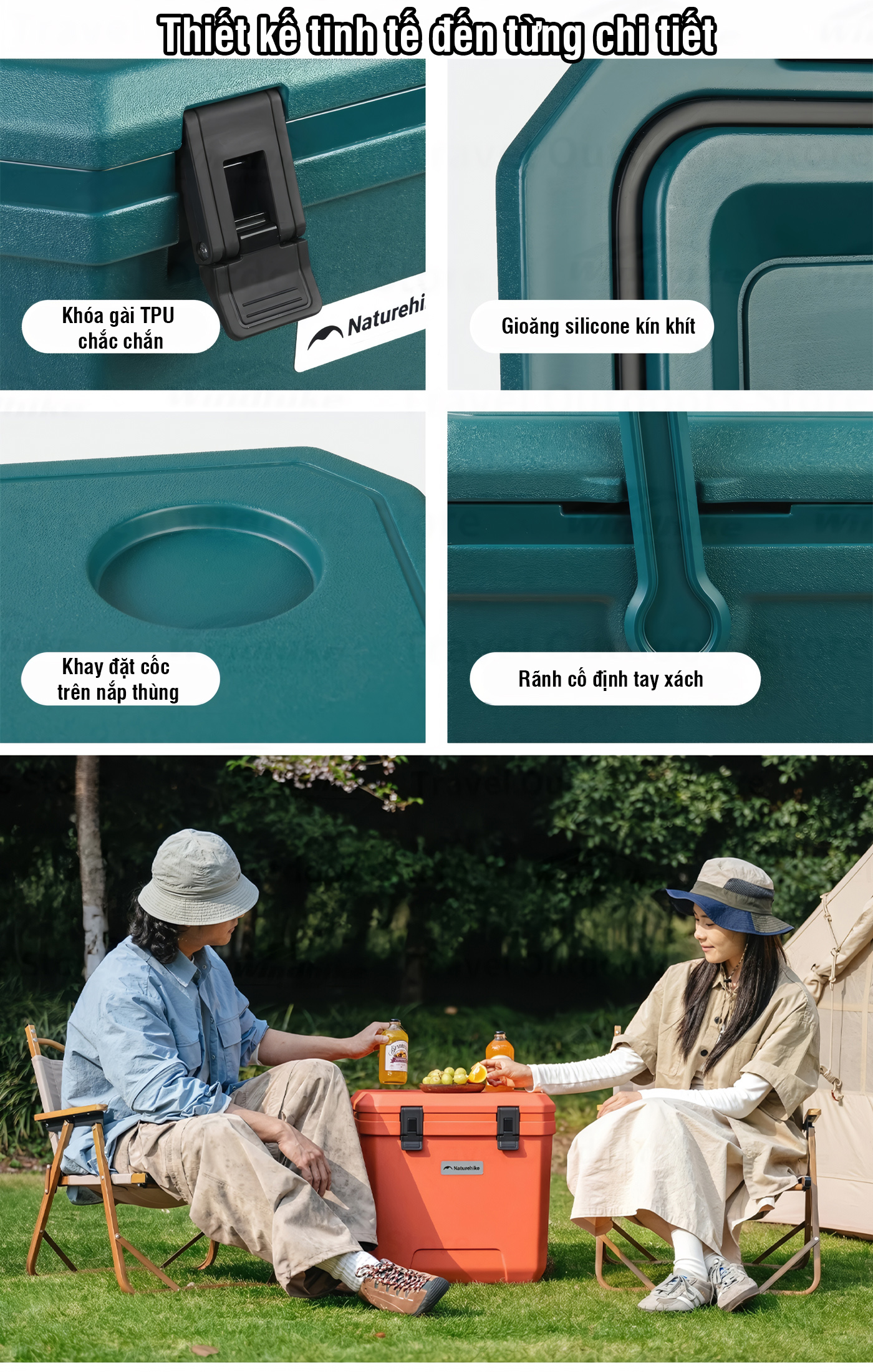 Naturehike Thùng Đá Giữ Lạnh Cắm Trại Whales-Pro CNK2650CF012