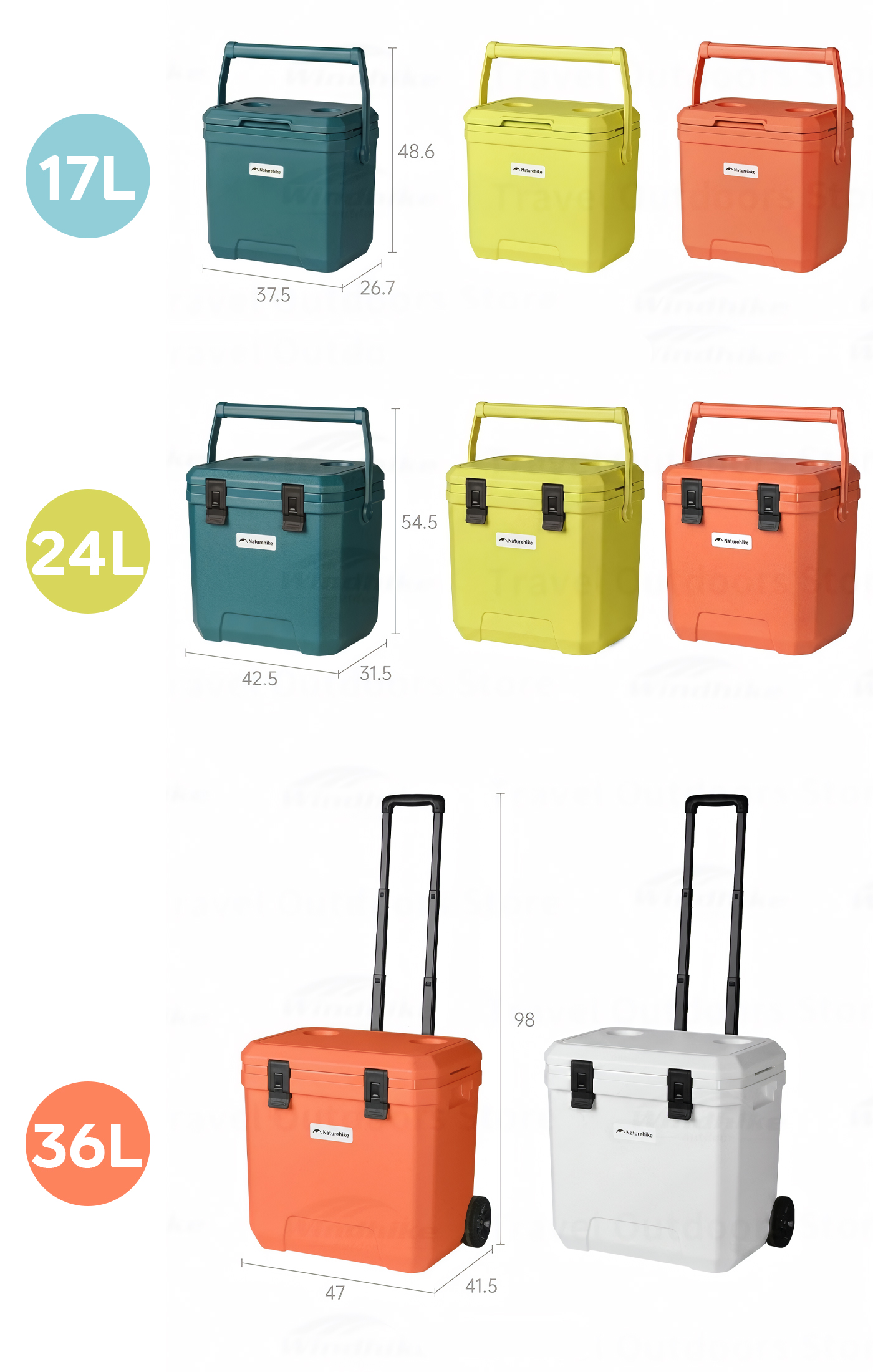 Naturehike Thùng Đá Giữ Lạnh Cắm Trại Whales-Pro CNK2650CF012