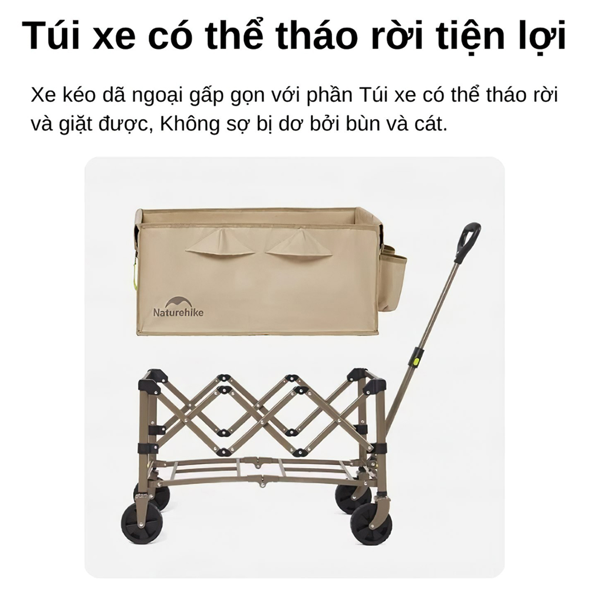 NatureHike CNK2350JJ012 Xe Kéo Siêu Gấp Gọn Cắm Trại Dã Ngoại Đa Năng ( 110L - 250L )