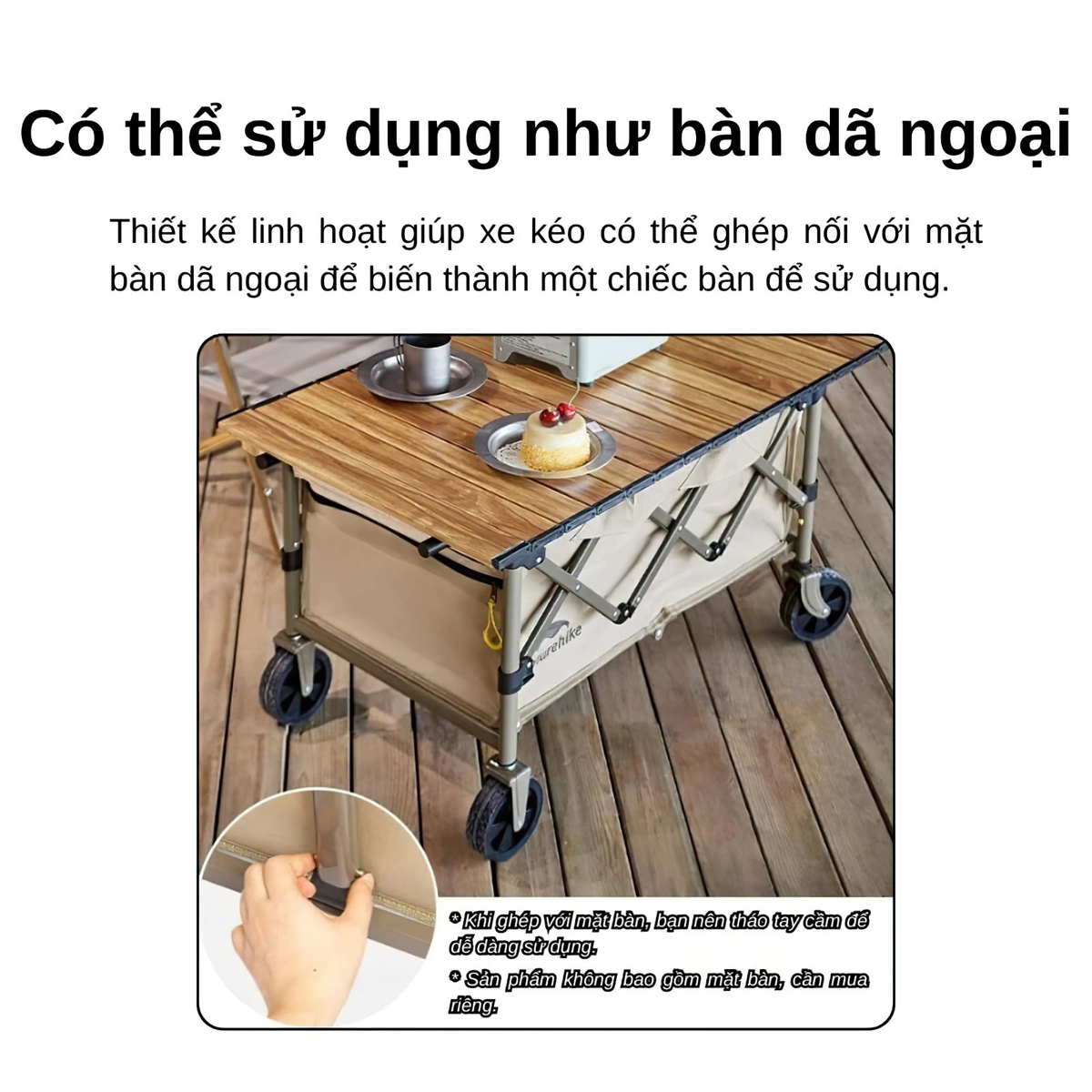 NatureHike CNK2350JJ012 Xe Kéo Siêu Gấp Gọn Cắm Trại Dã Ngoại Đa Năng ( 110L - 250L )