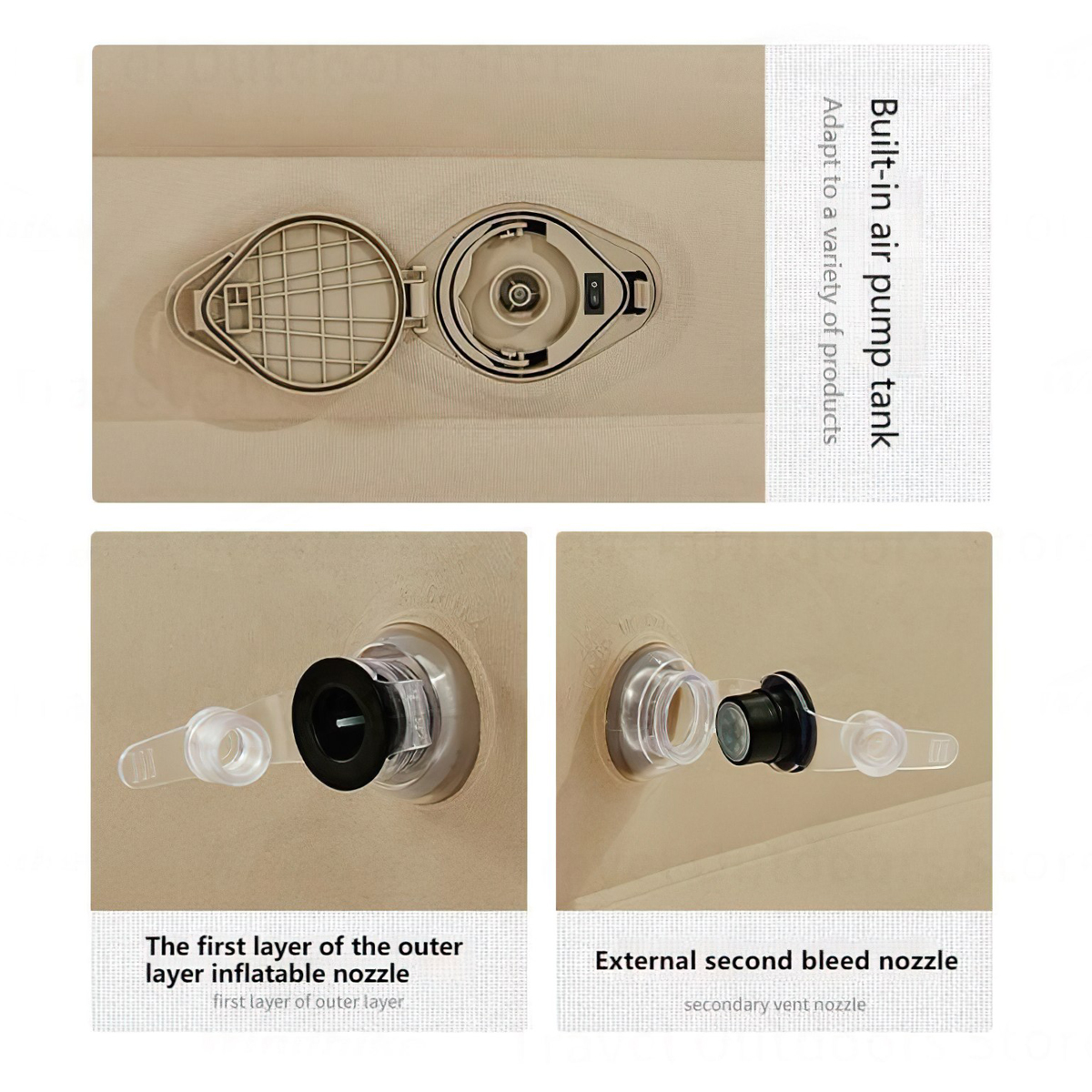 Naturehike CNH22DZ015 Nệm Bơm Hơi C20 Tích Hợp Máy Bơm C20 inflatable mattress built-in pump