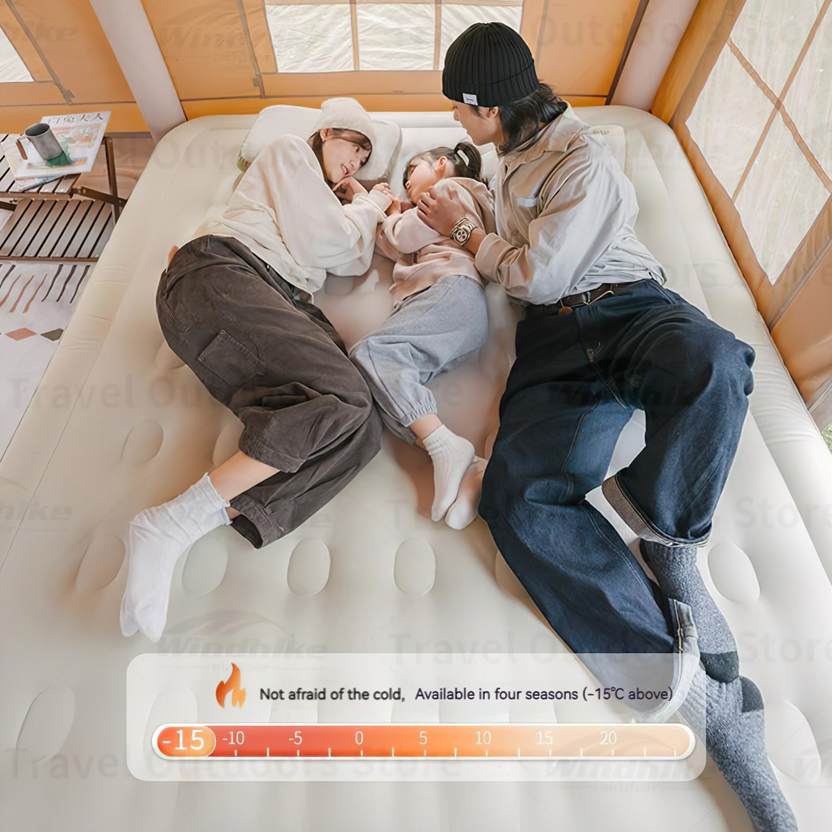 Naturehike CNH22DZ015 Nệm Bơm Hơi C20 Tích Hợp Máy Bơm C20 inflatable mattress built-in pump