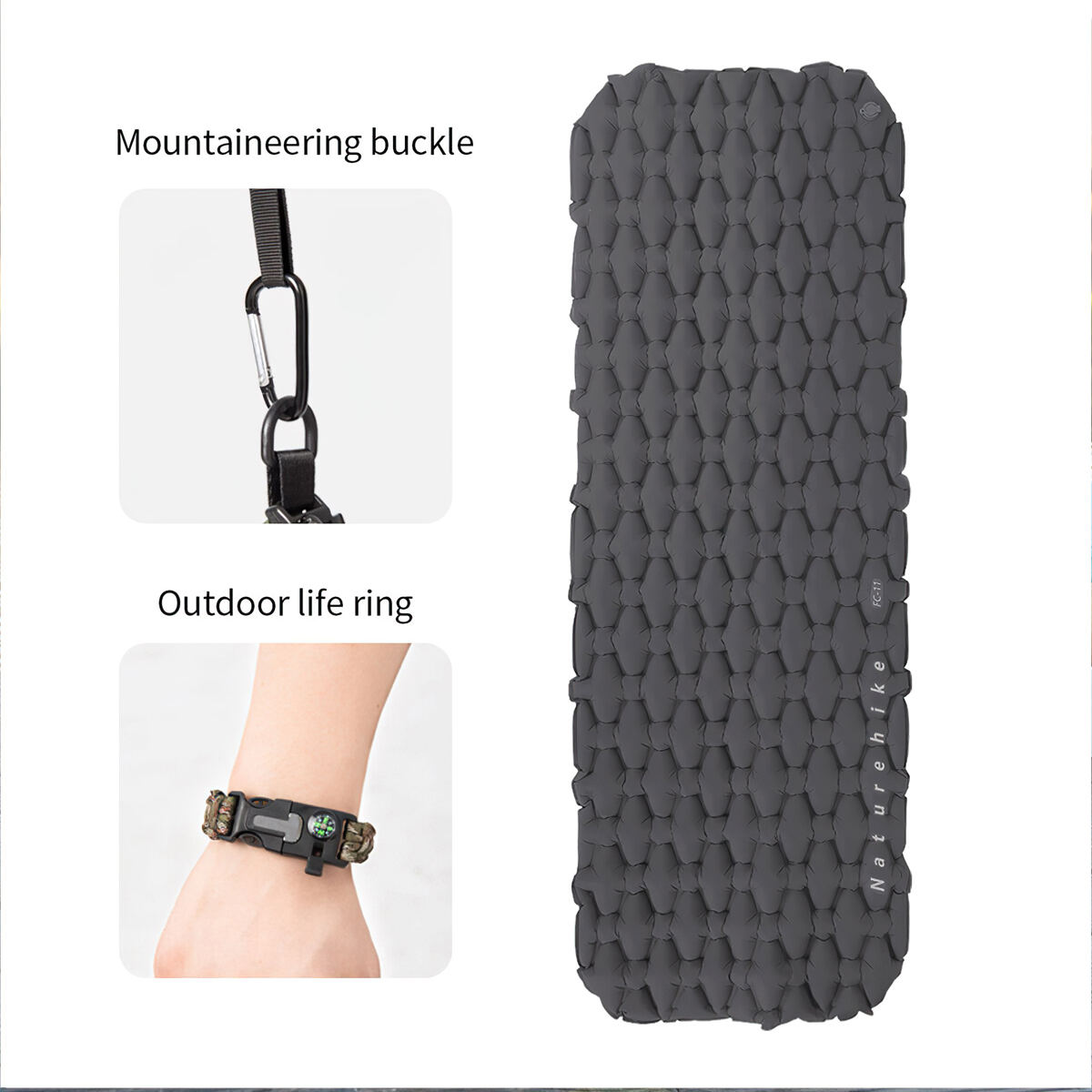 Nệm hơi đơn FC-10 single sleeping pad NH19Z032-P và NH19Z001-P/ túi hơi NH19Q033-D