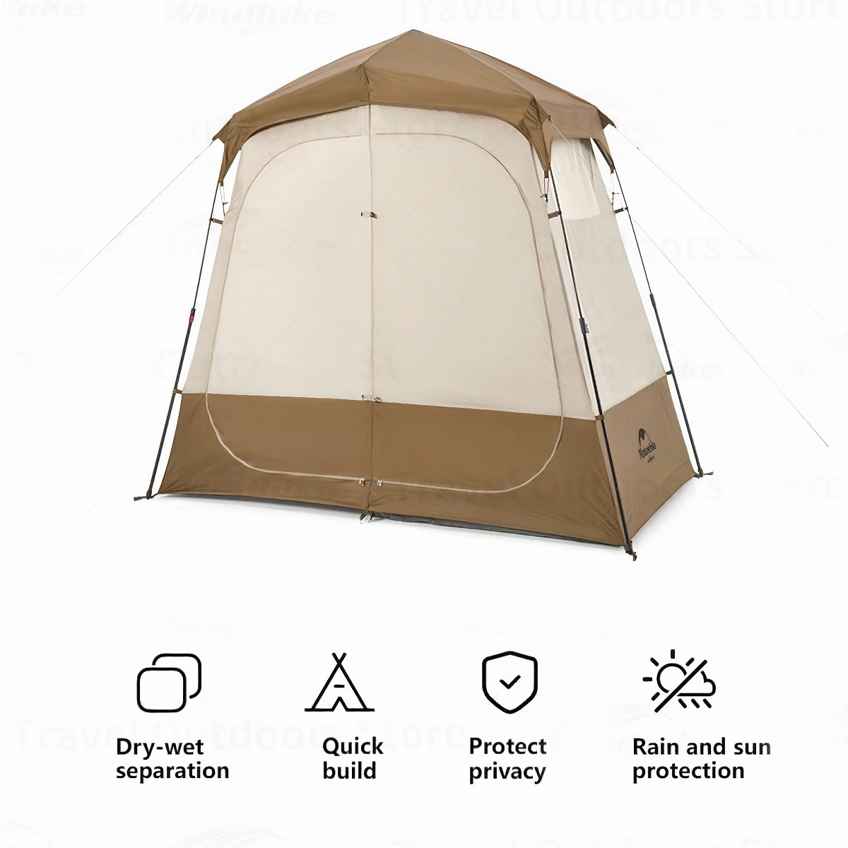 Naturehike Lều Vệ Sinh Cắm Trại 2 Khoang Glamping