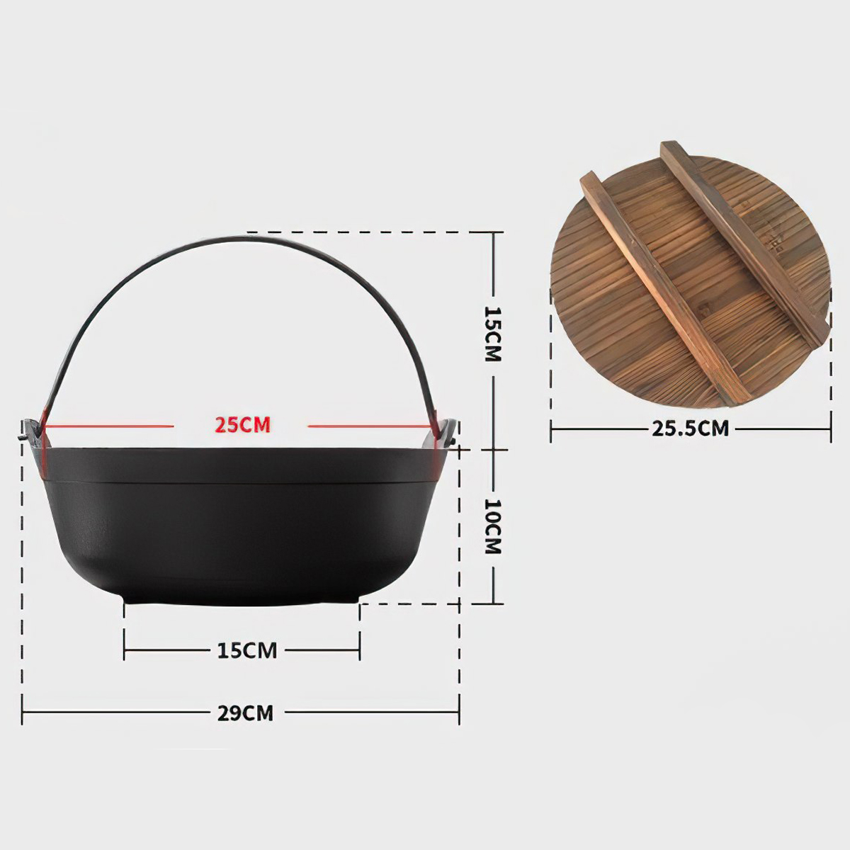 CampingMoon DO-23 Nồi Gang Cắm Trại Phong Cách Nhật