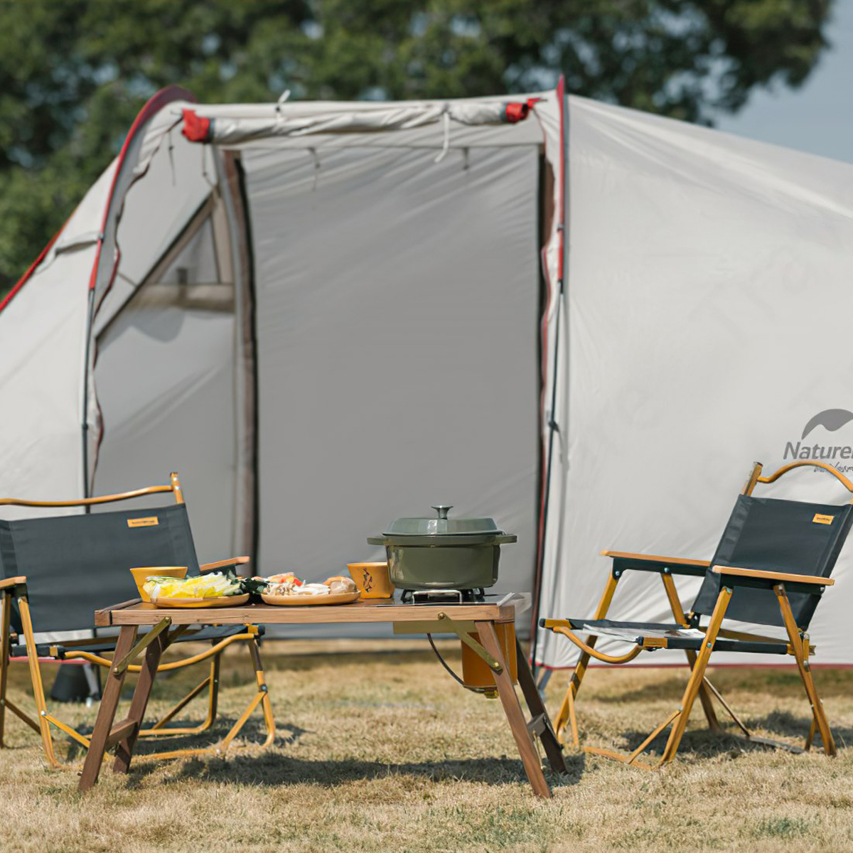 Naturehike Nồi Gang Tráng Men Cắm Trại Dã Ngoại