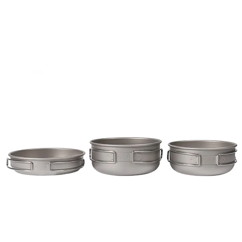 Nồi Keith 3-Piece Titanium Pot and Pan Cook Set 3 nồi titanium kích thước khác nhau