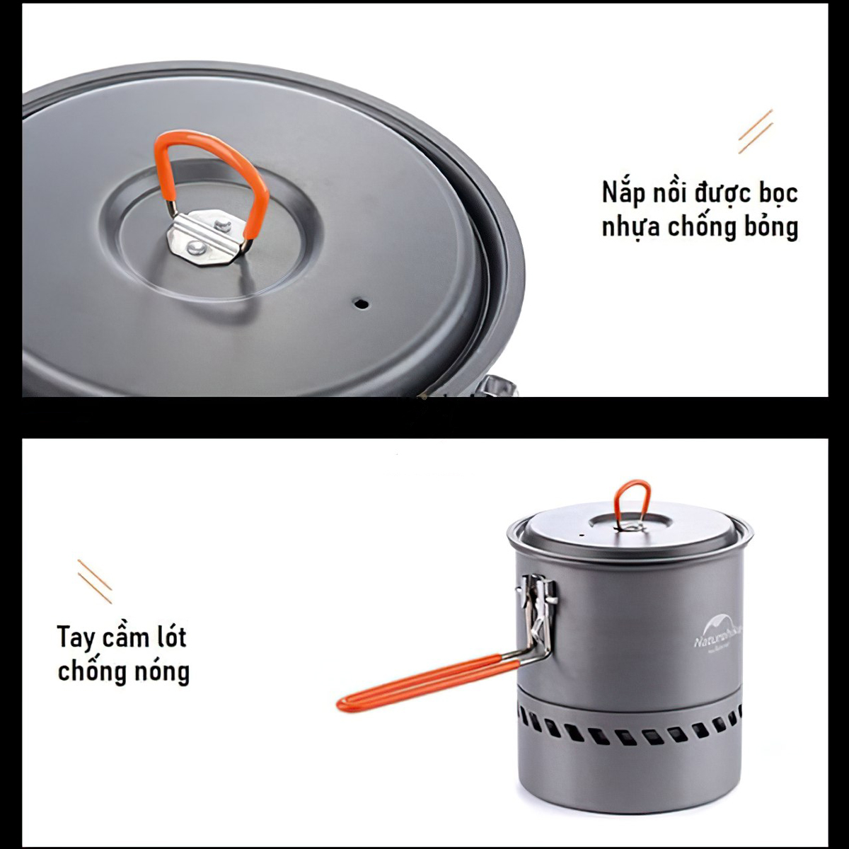 Naturehike Nồi Nấu Cắm Trại Tiết Kiệm Nhiên Liệu Camping Energy Saving Pot