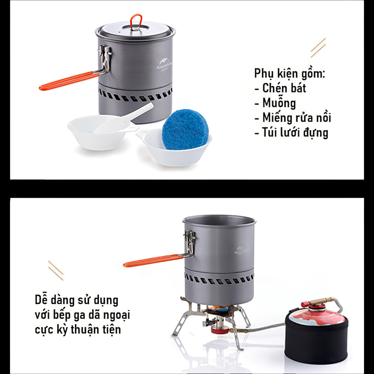 Naturehike Nồi Nấu Cắm Trại Tiết Kiệm Nhiên Liệu Camping Energy Saving Pot