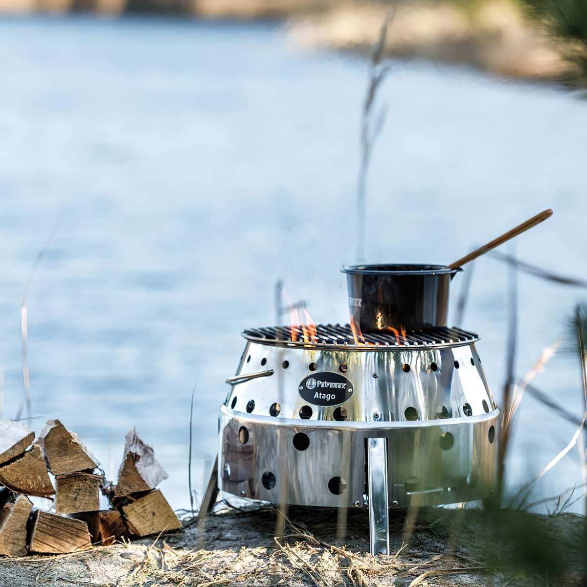 Petromax Enamel Pan Nồi Tráng Men Có Tay Cầm