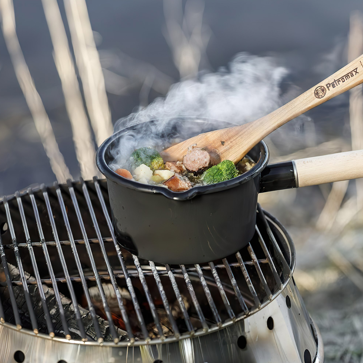 Petromax Enamel Pan Nồi Tráng Men Có Tay Cầm