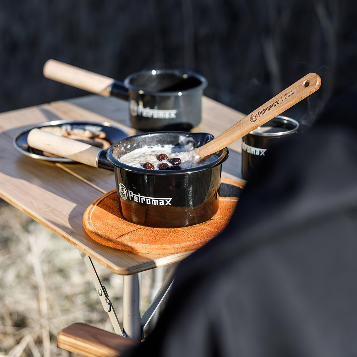 Petromax Enamel Pan Nồi Tráng Men Có Tay Cầm