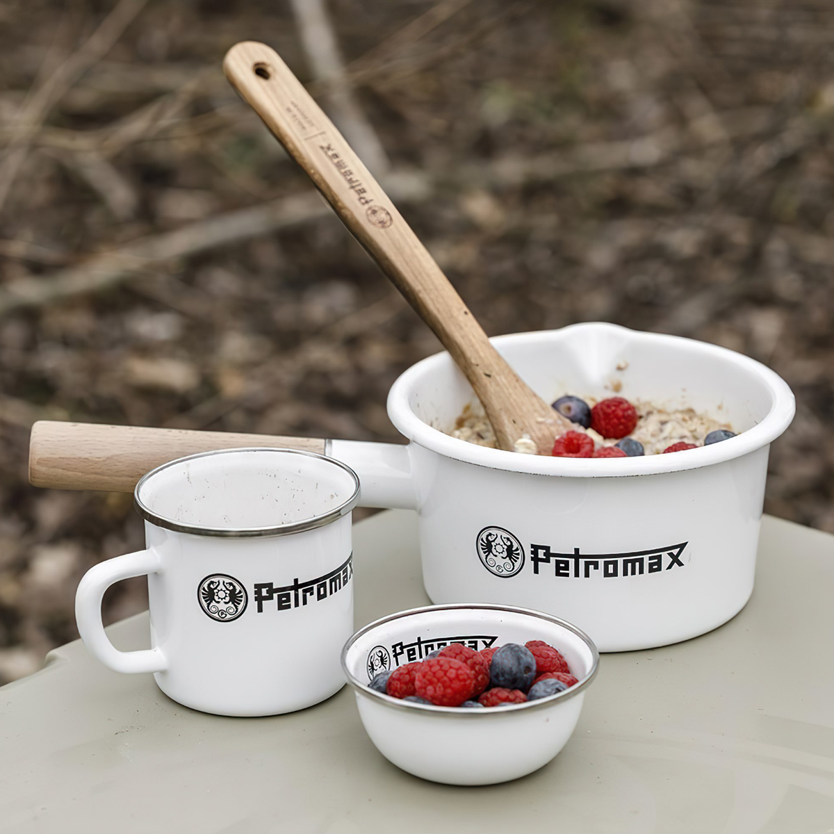 Petromax Enamel Pan Nồi Tráng Men Có Tay Cầm