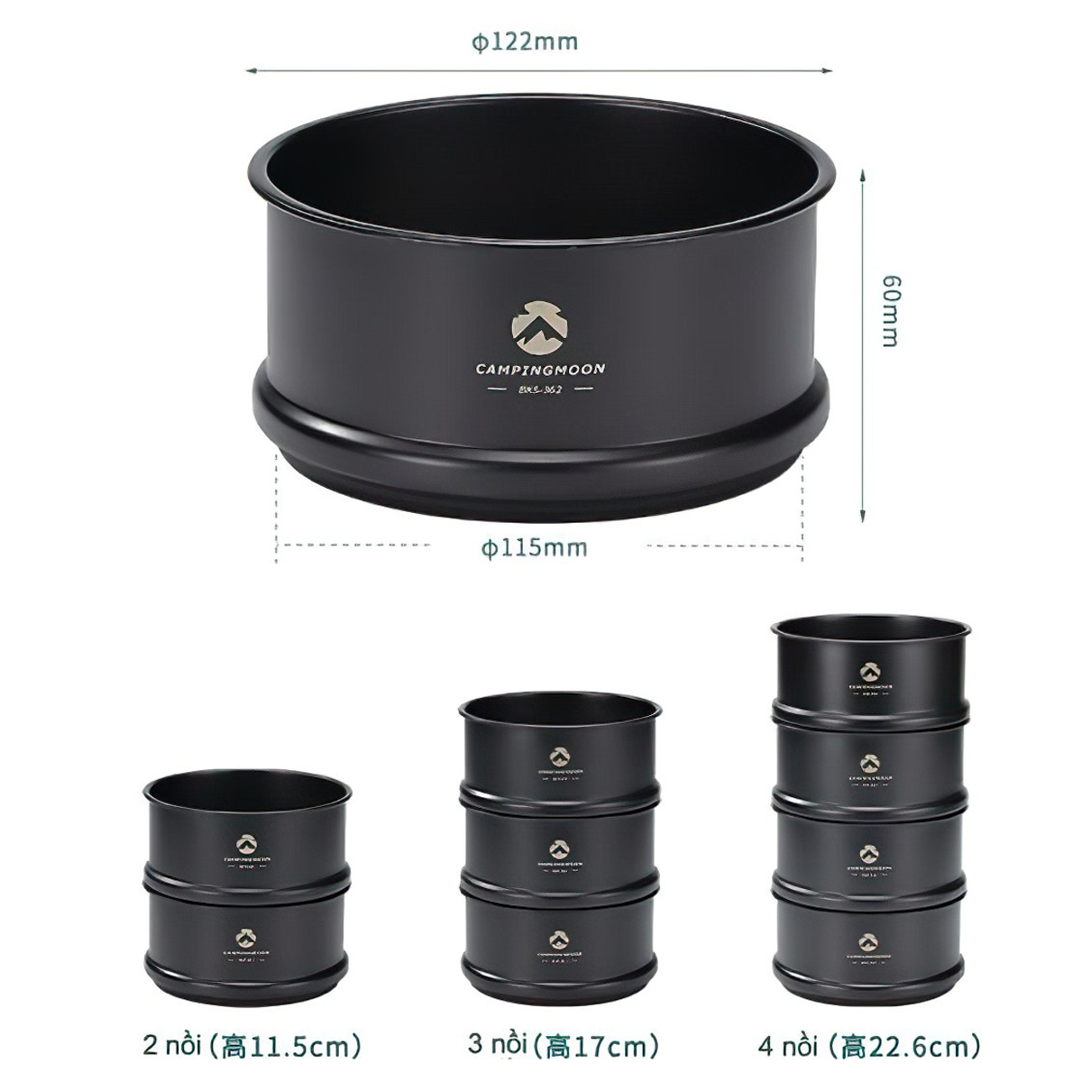 Nồi/ Xửng Hấp Cắm Trại Sierra Mini Campingmoon Bks-362