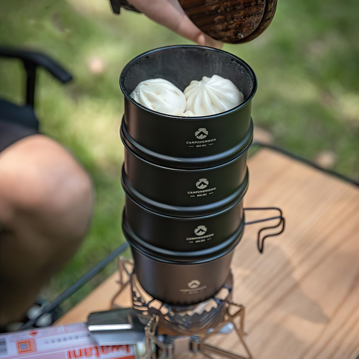 Nồi/ Xửng Hấp Cắm Trại Sierra Mini Campingmoon Bks-362