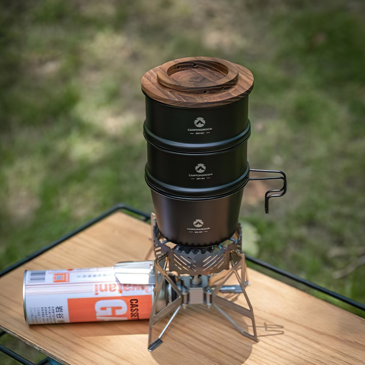 Nồi/ Xửng Hấp Cắm Trại Sierra Mini Campingmoon Bks-362