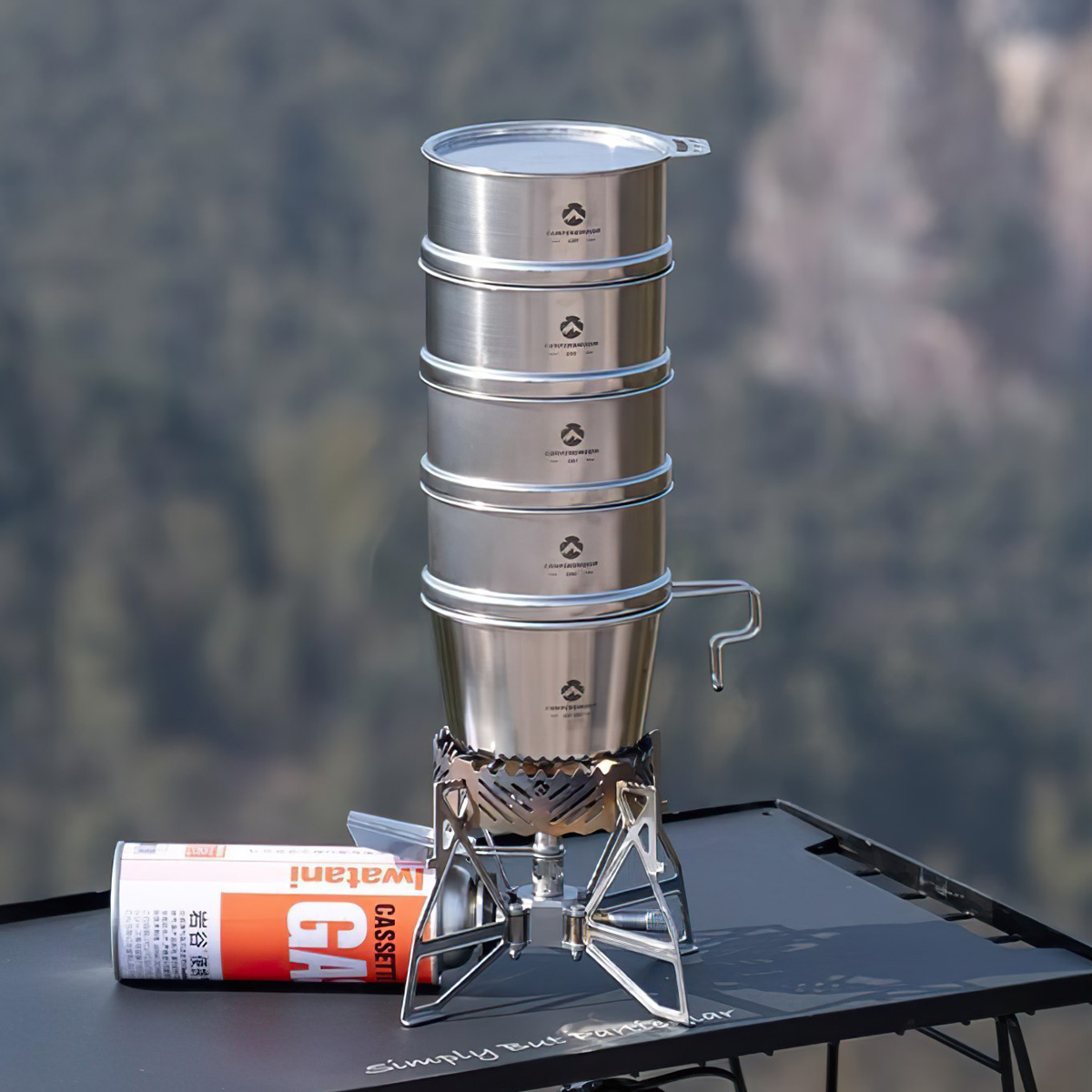 Nồi/ Xửng Hấp Cắm Trại Sierra Mini Campingmoon S362