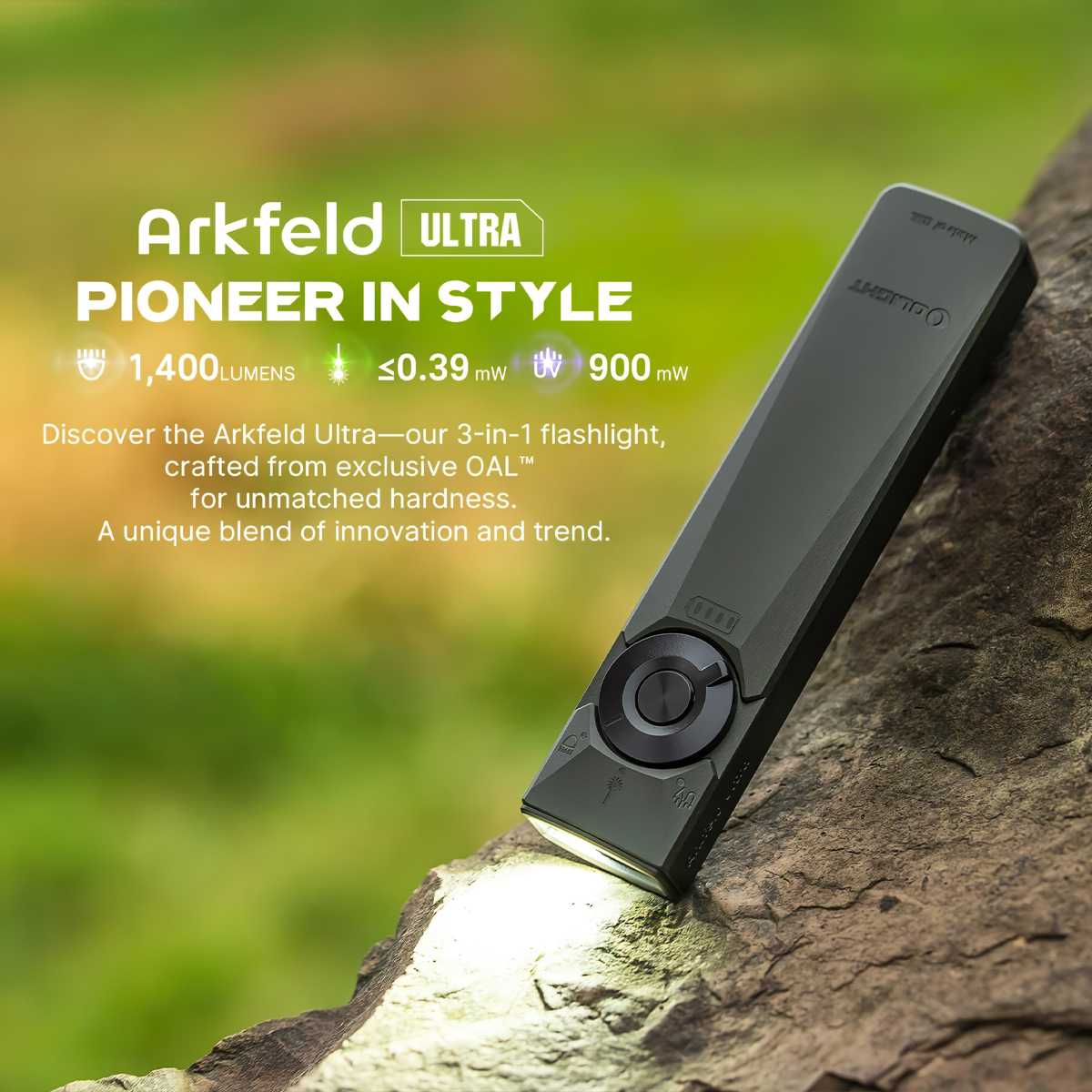 Olight Đèn Pin Bỏ Túi 3 Trong 1 Arkfeld Ultra O-aluminum Exclusive Material