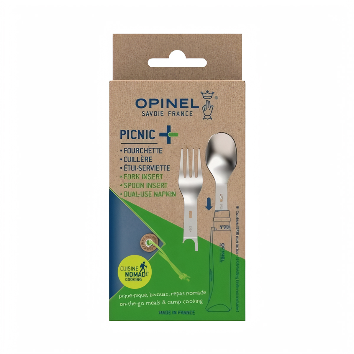Opinel Bộ Muỗng Nĩa Cắm Trại Picnic+ Cho No.8 ( không bao gồm dao No.8 )