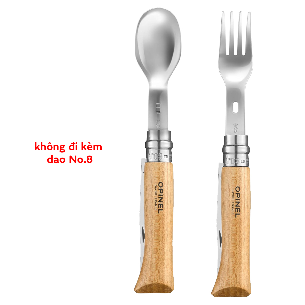 Opinel Bộ Muỗng Nĩa Cắm Trại Picnic+ Cho No.8 ( không bao gồm dao No.8 )