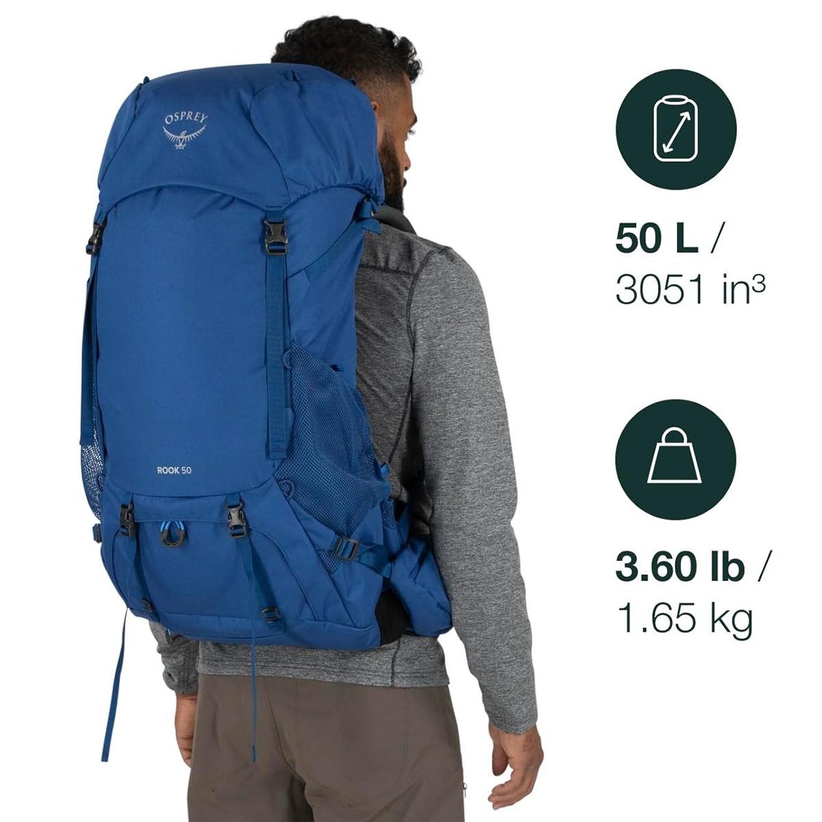 Osprey Rook 50L Balo Leo Núi Du Lịch