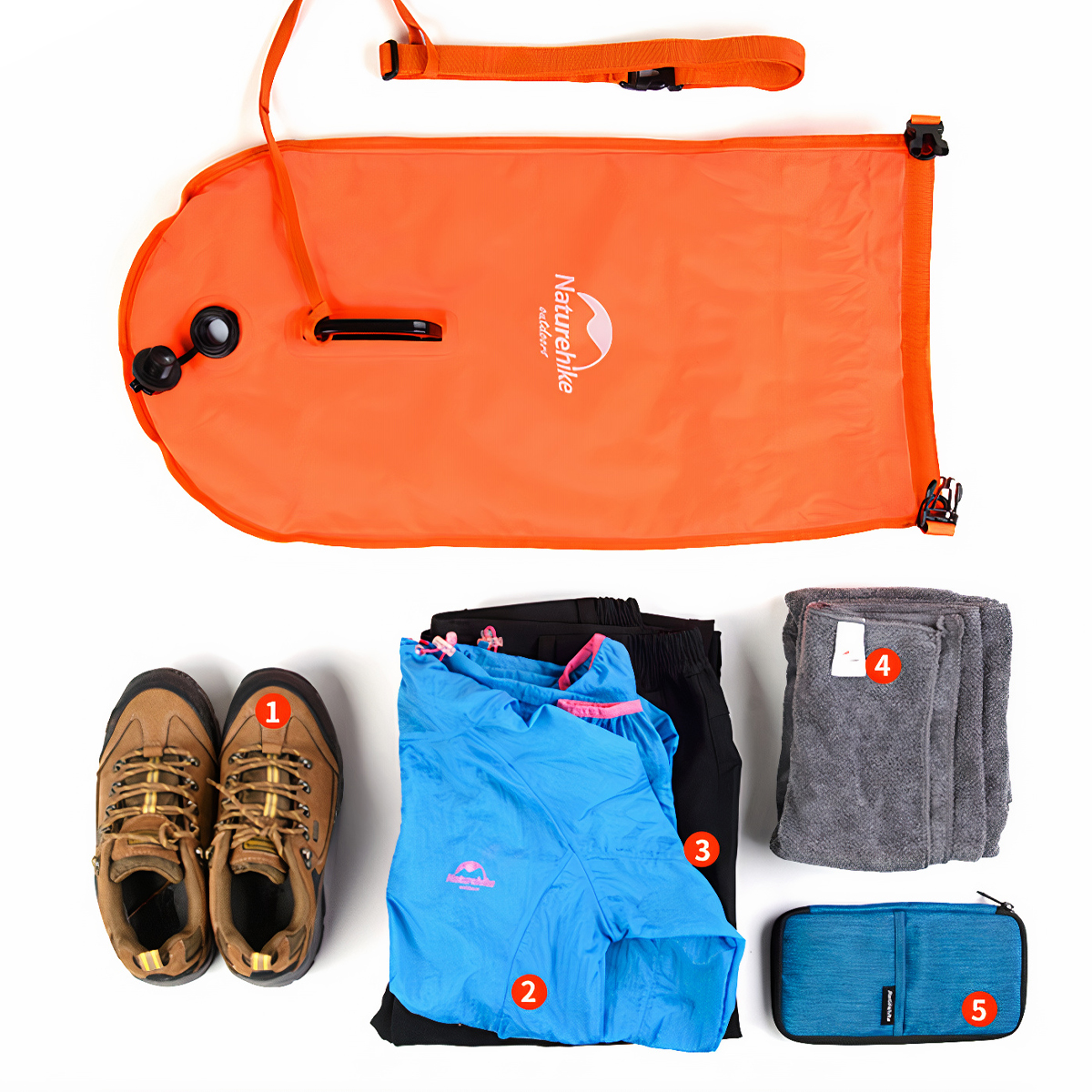 Naturehike Phao Bơi Kết Hợp Túi Khô Đựng Đồ Chống Nước 18L