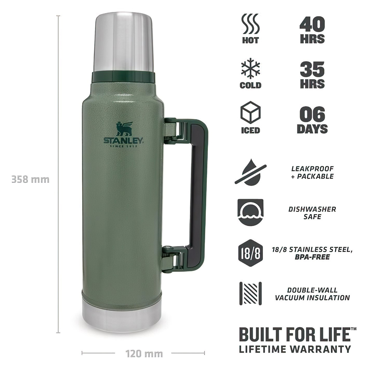 Stanley Phích Giữ Nhiệt Classic Legendary Bottle 1.4 Lít Cắm Trại