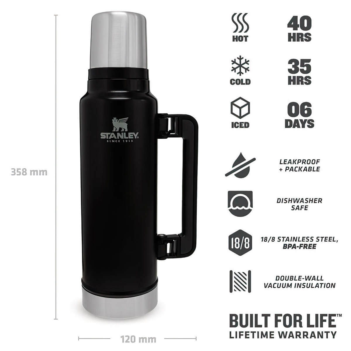 Stanley Phích Giữ Nhiệt Classic Legendary Bottle 1.4 Lít Cắm Trại