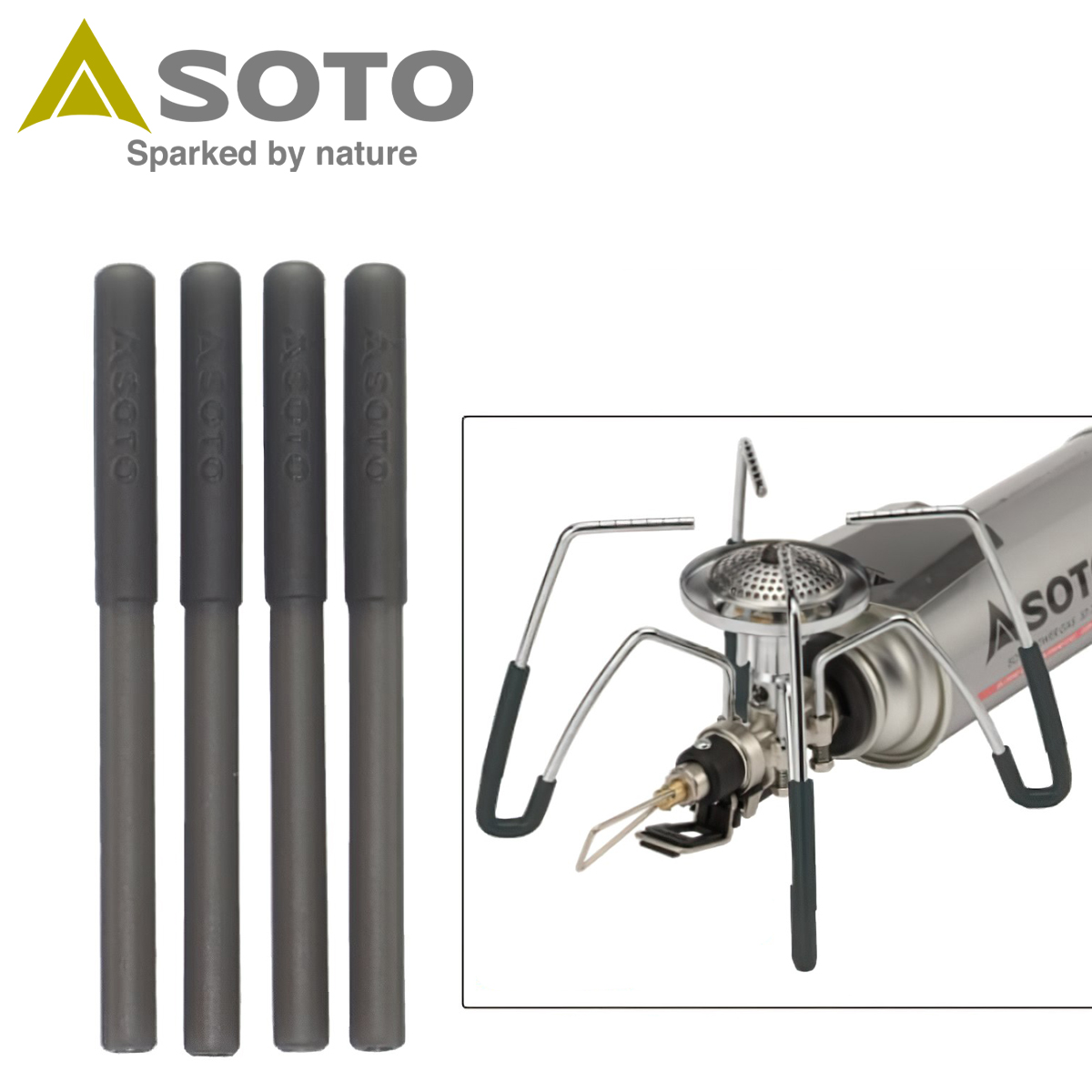 Phụ Kiện Cắm Trại Chân Cao Su Chống Trượt Giúp Việc Sử Dụng Bếp Gas Soto St-310 ( Bếp Nhện )