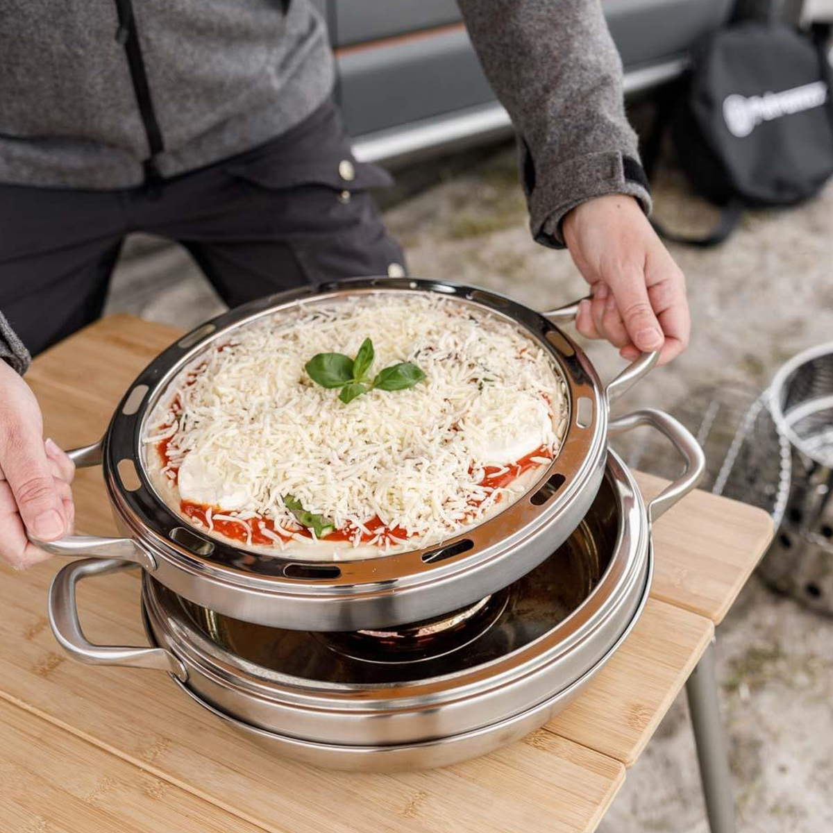 Petromax Camp Oven Bake Phụ Kiện Khay Nướng Nồi Nướng Nhiệt Cắm Trại Đa Năng