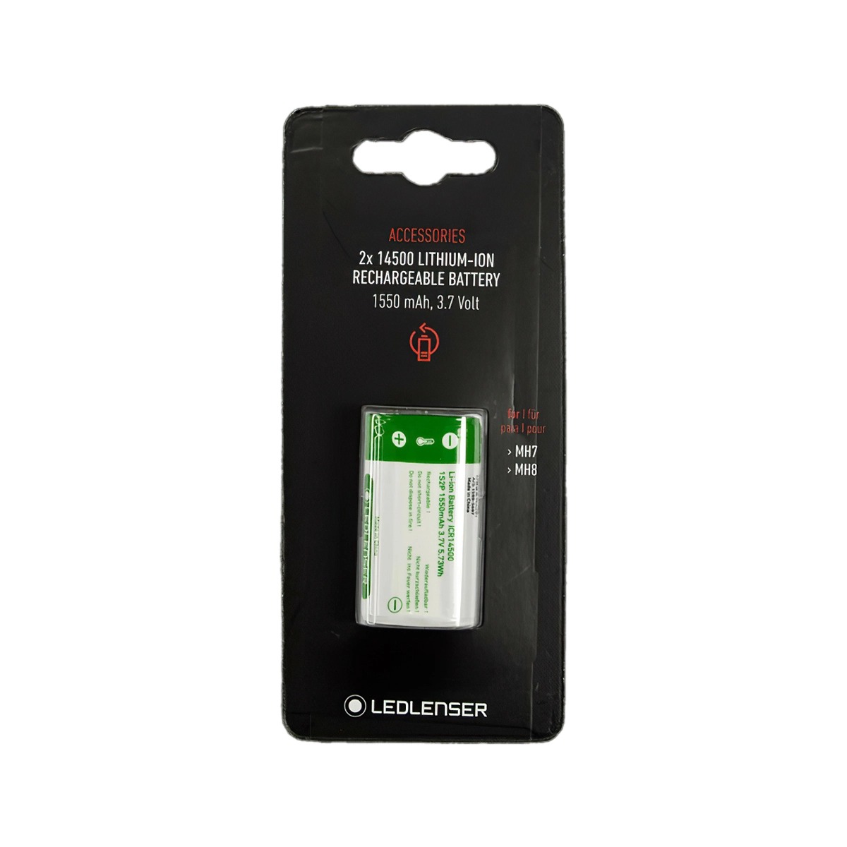 Ledlenser MH8 Pin 2×14500 Pack 1550Mah 3.7V Cắm Trại