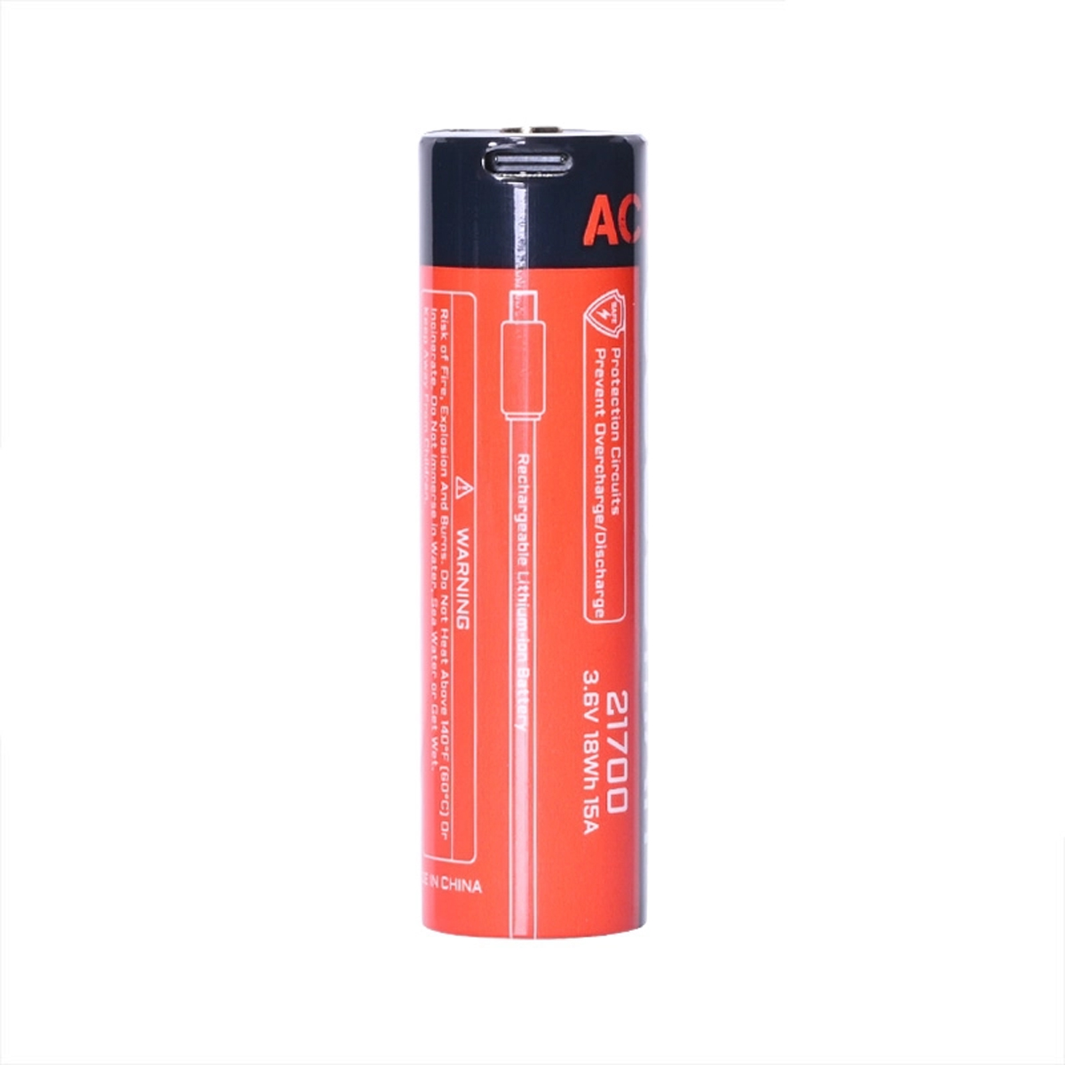 Pin Sạc Acebeam 21700 5000Mah Dòng Xả 15A Sạc USB