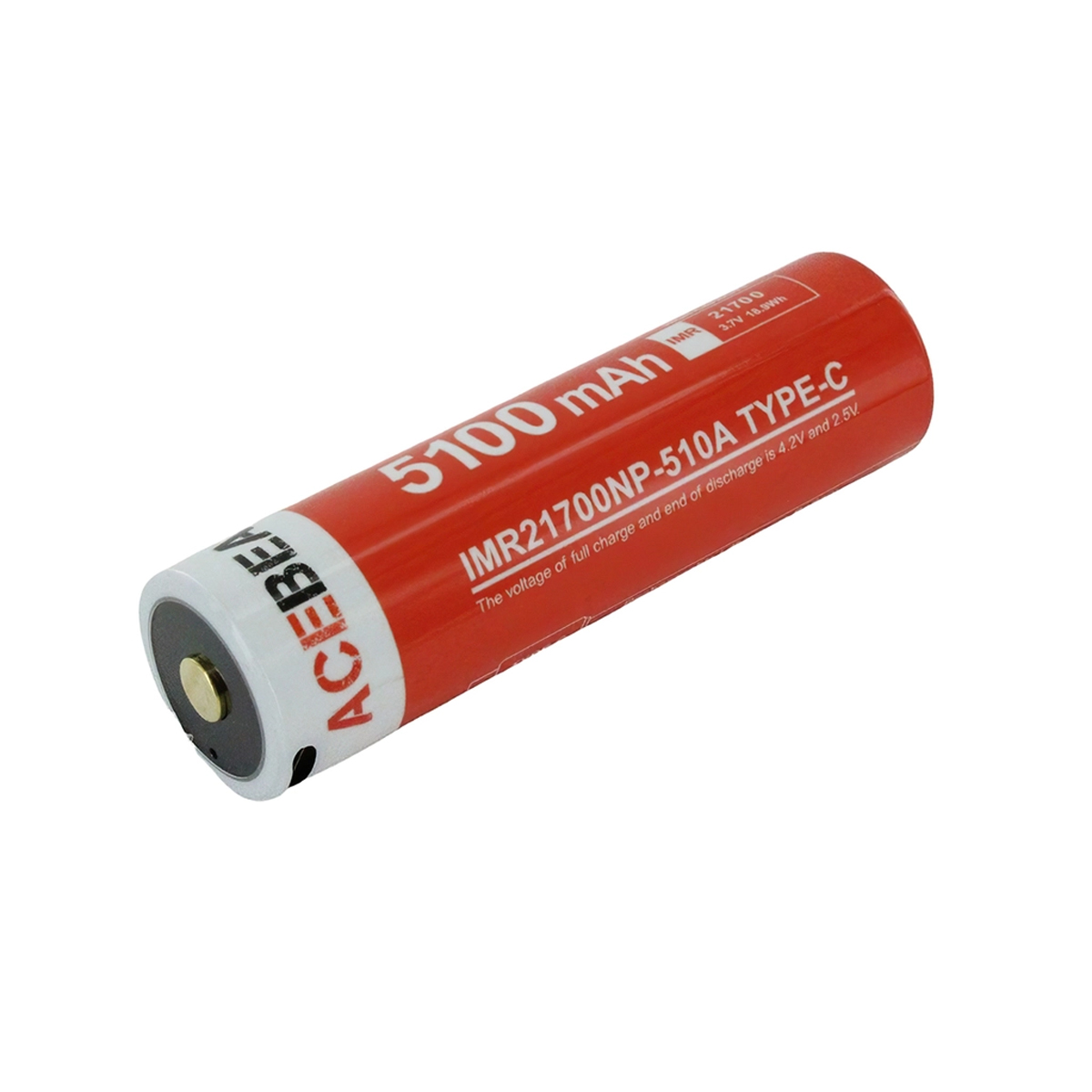 Pin Sạc Acebeam 21700 5100Mah Dòng Xả 20A Sạc Usb