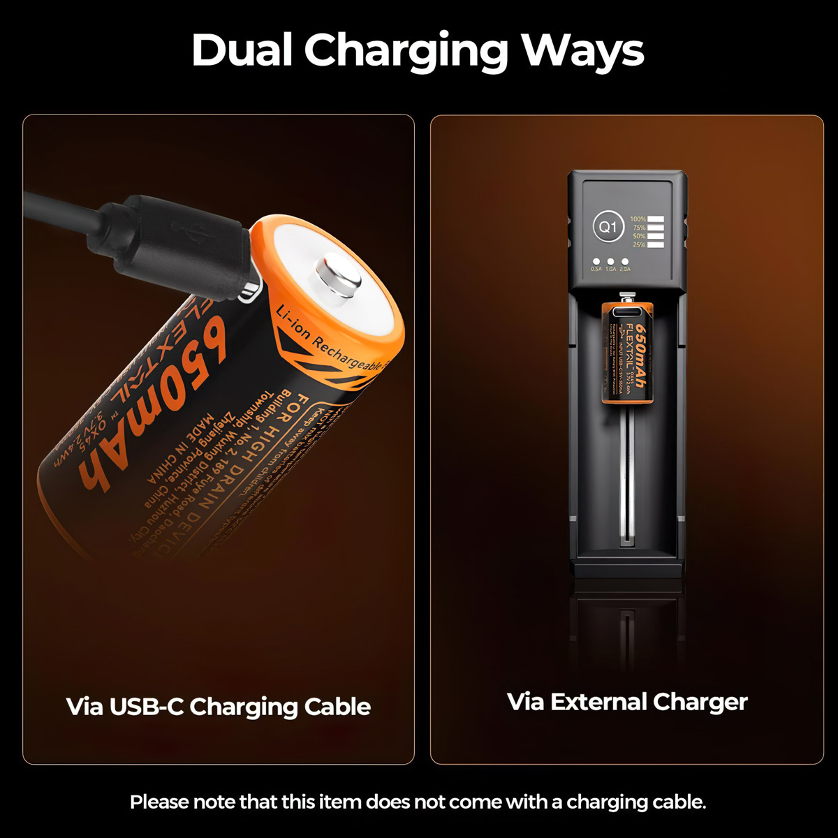 Pin sạc ZERO BATTERY 650CHT - High Performance RCR123A Li-ion Battery