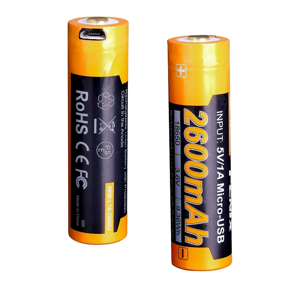 Fenix 1 Viên Pin Sạc 18650 - ARB - L18 - 2600U ( 2600 mAh - có tích hợp sạc Micro USB trên thân pin )