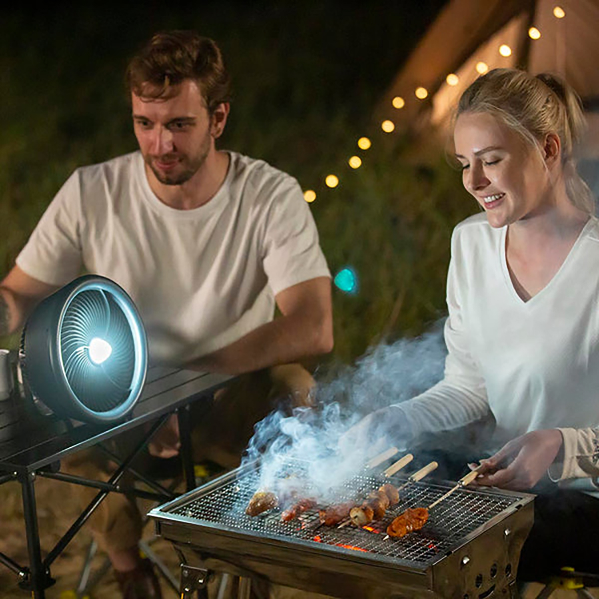 Flextail MAX COOLER Quạt Cắm Trại Sạc Pin Đa Năng 4 Trong 1