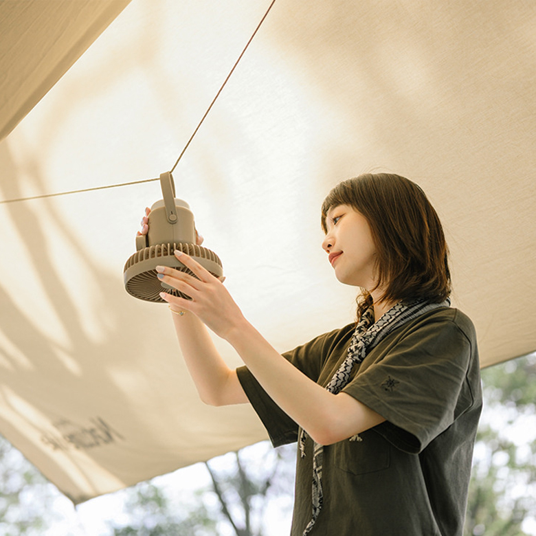 Naturehike NH22ZM001 Quạt cắm trại kèm đèn lều