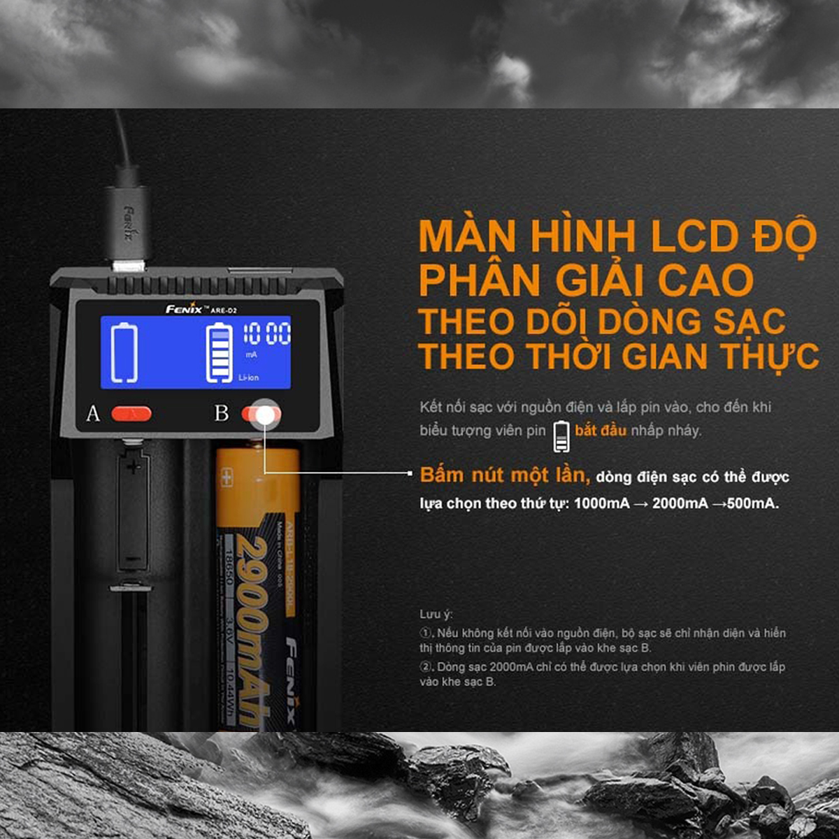 Fenix Are-A2 Sạc Pin Đôi Đa Năng Cắm Trại