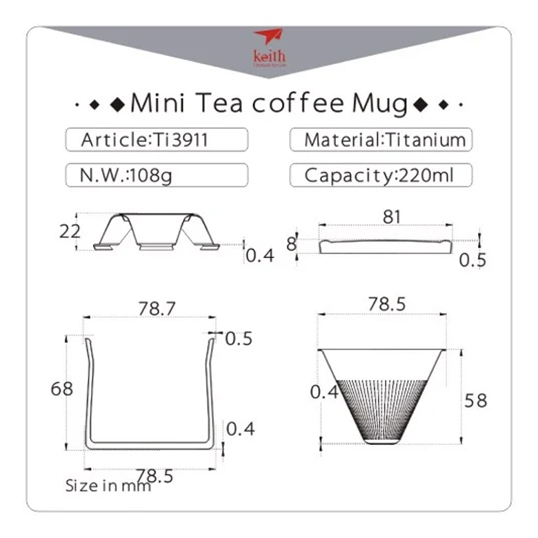 Set Keith Mini Tea Coffee Mug