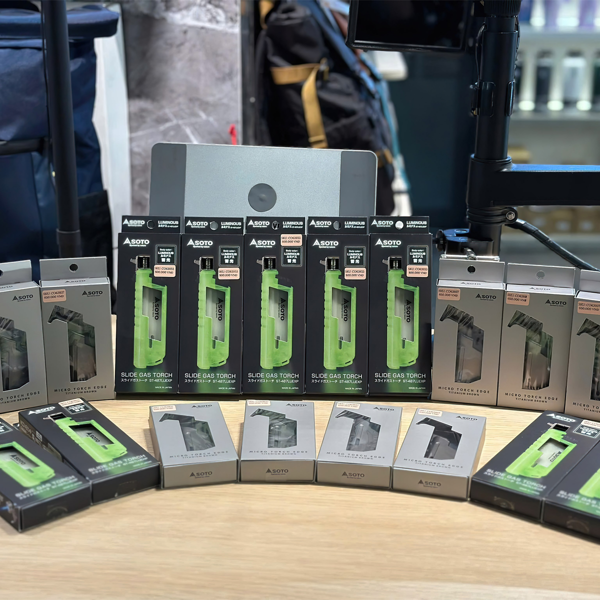 Soto ST-489TB Bật Lửa Cắm Trại MICRO TORCH EDGE - Brown Titanium ( Phiên bản giới hạn )