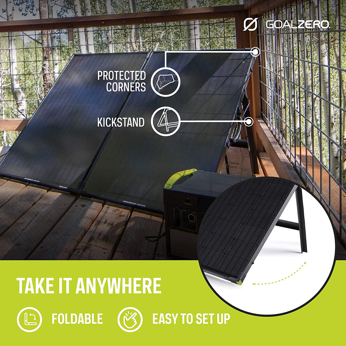 Tấm Pin Mặt Trời Goal Zero Boulder 200 Briefcase Solar Panel