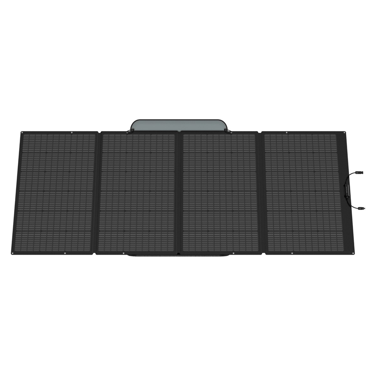 Tấm pin năng lượng mặt trời EcoFlow 400W gập một phần dạng đứng, có tay xách trên đỉnh