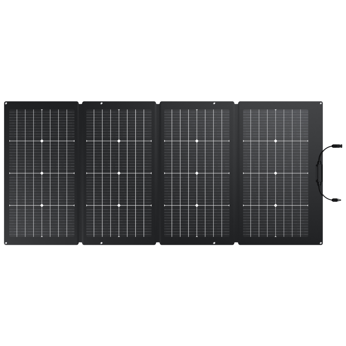 Tấm pin năng lượng mặt trời EcoFlow 220W gấp gọn trong túi vải xám có quai xách