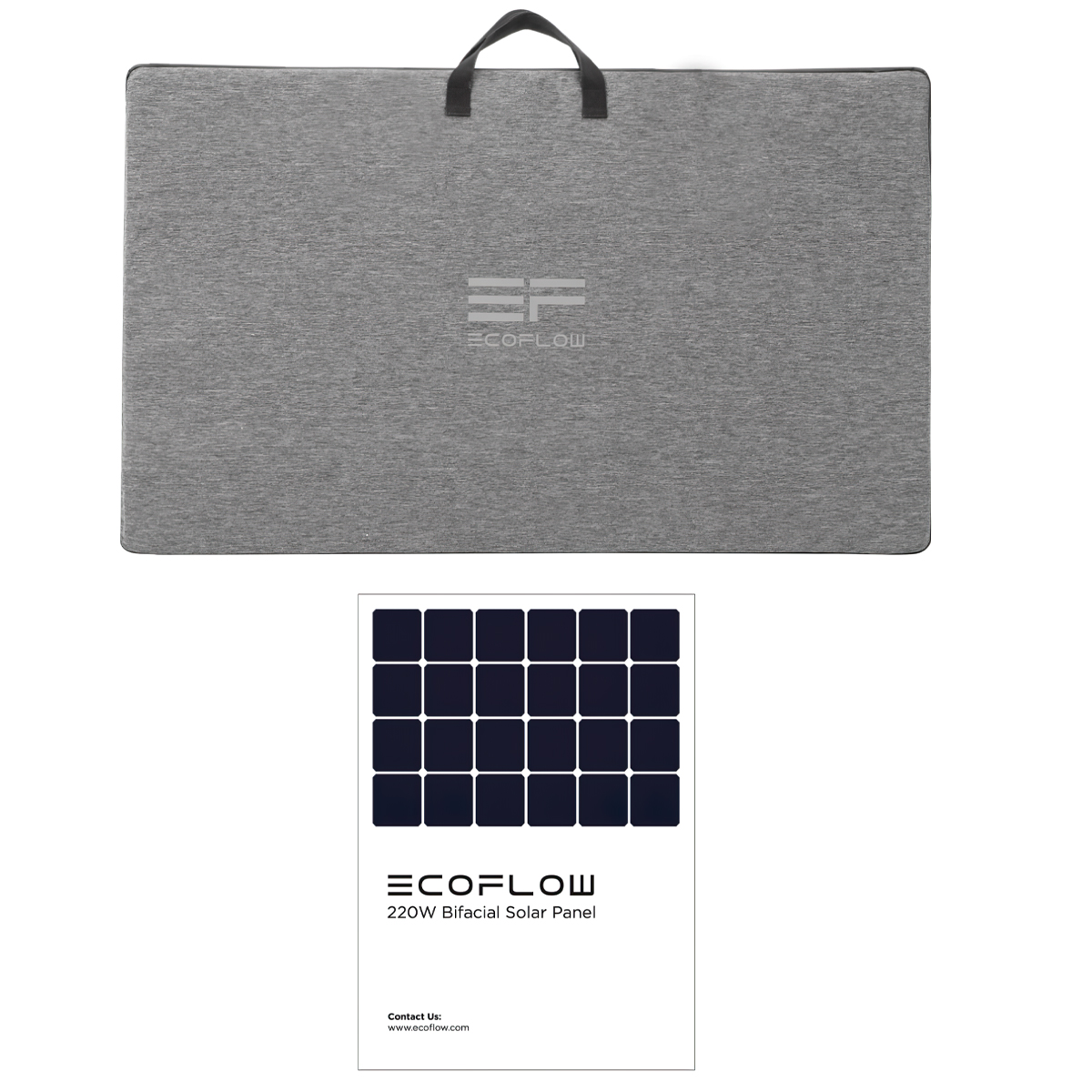 EcoFlow Tấm Pin Năng Lượng Mặt Trời Dã Ngoại 220W Bifacial Solar Panel