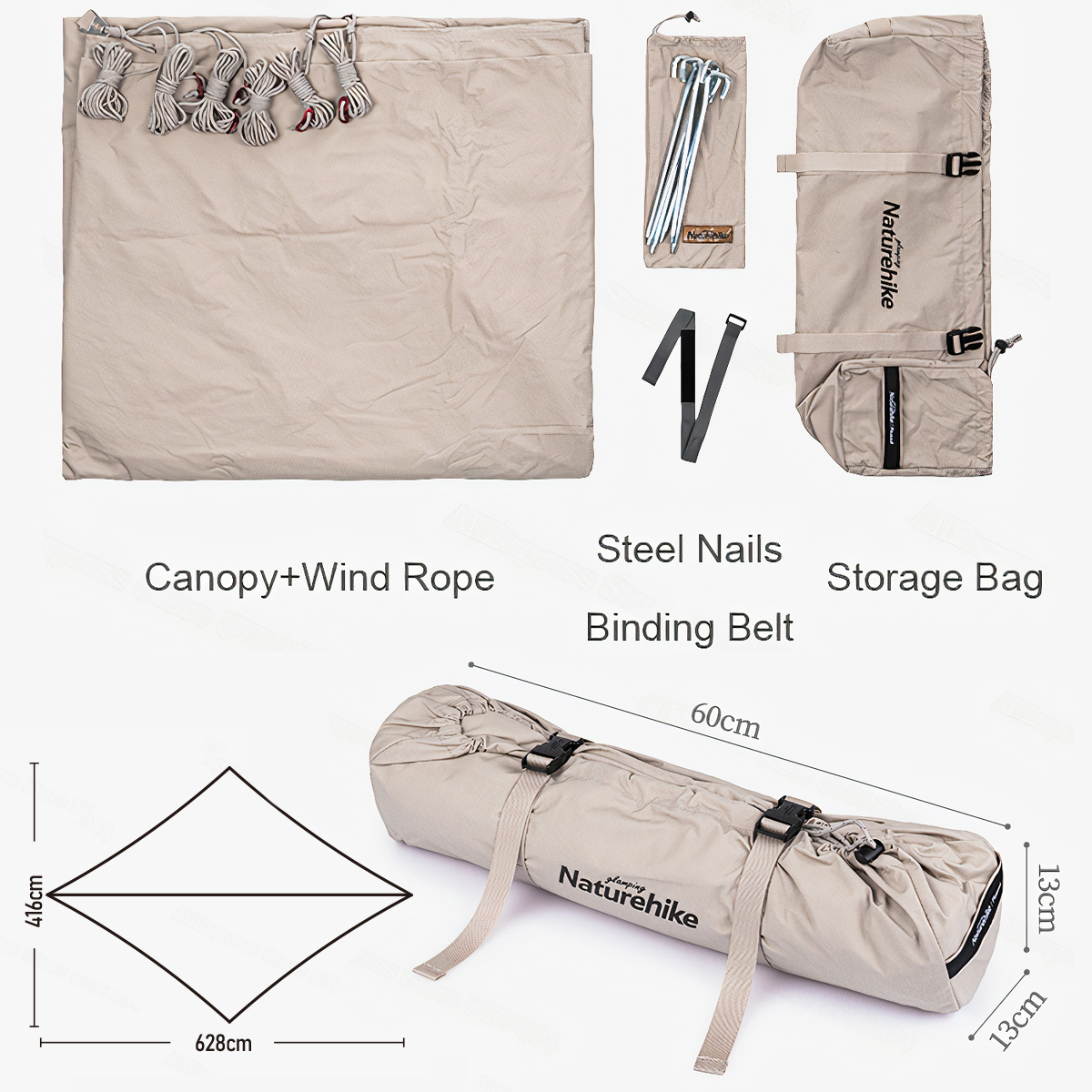 Naturehike Tấm tăng cắm trại hình thoi Glamping