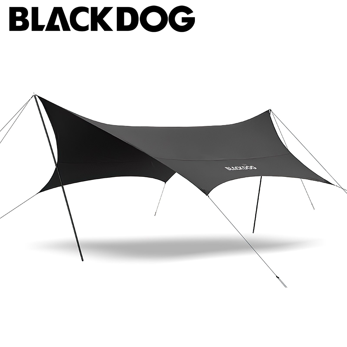 Tăng Cắm Trại Du Lịch Phủ Vinyl Lục Giác Lớn Cho Hơn 20 Người Blackdog BD-TM003 Large Hexagon Tarp